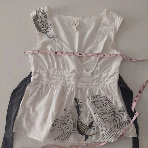 Floreat Anthropologie Koi Blouse 8 - Picture 9 of 11